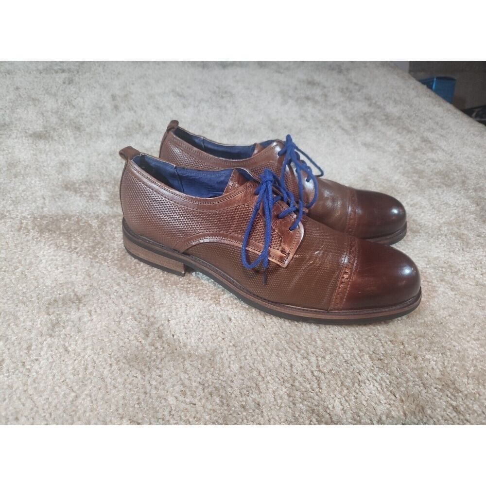 Steve Madden Shoes Men's P-Lesko Brown Leather Oxford Size 9.5